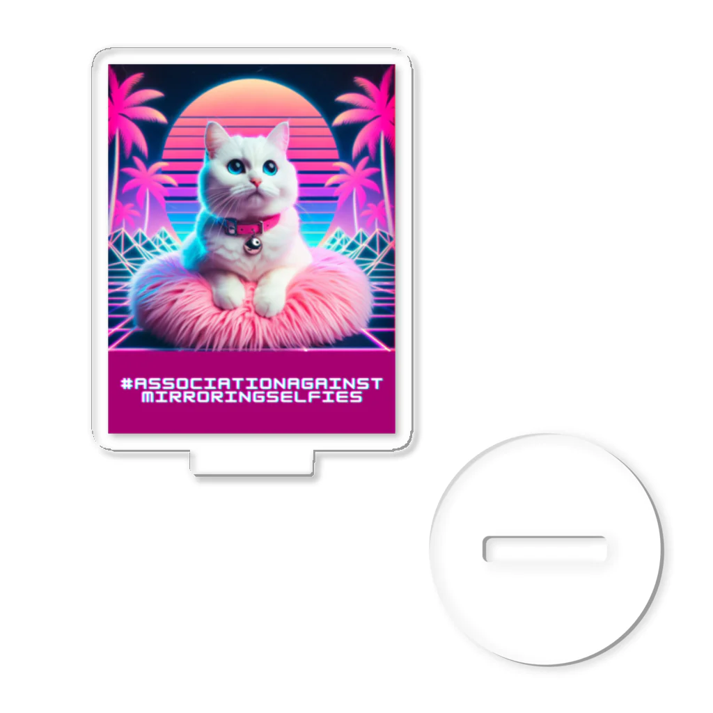 Association Against Mirroring SelfiesのSynthwave_cats Acrylic Stand