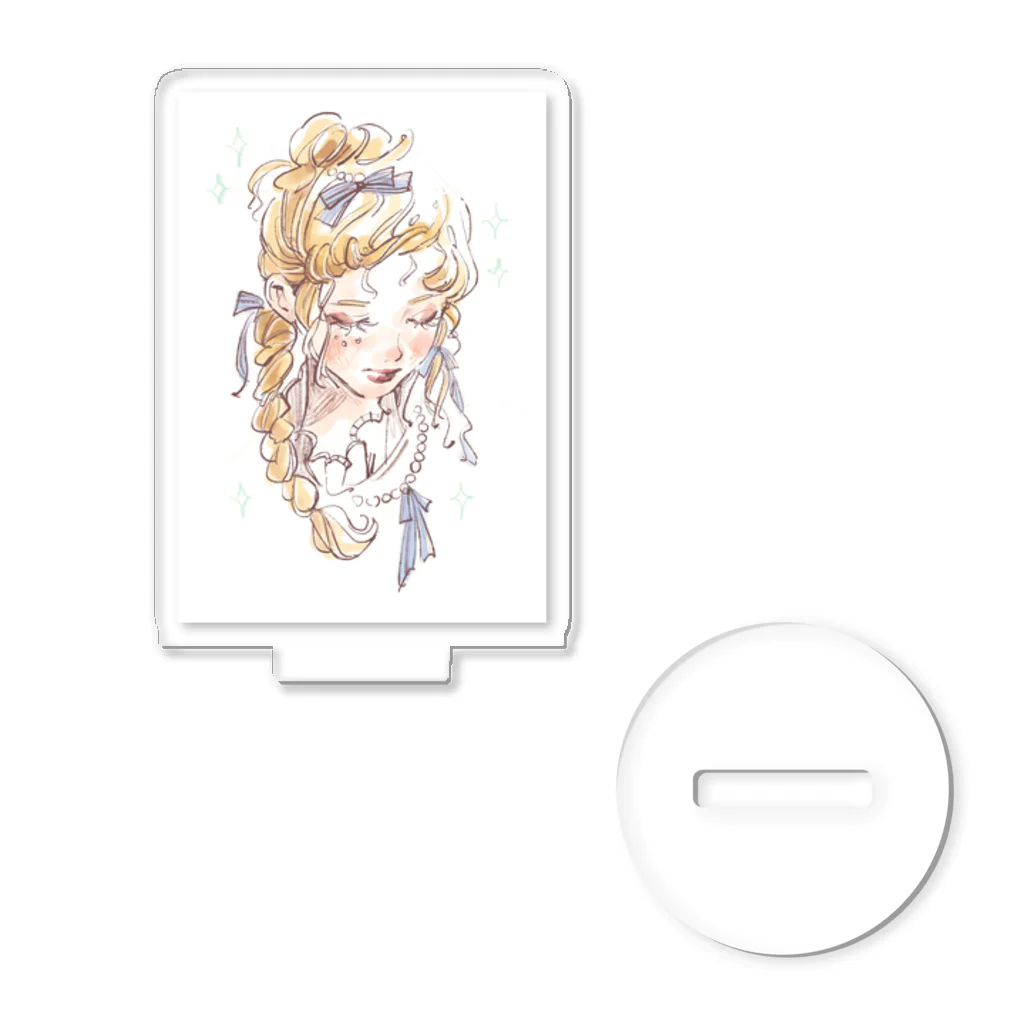 りんごあめの前髪カールの女の子 Acrylic Stand