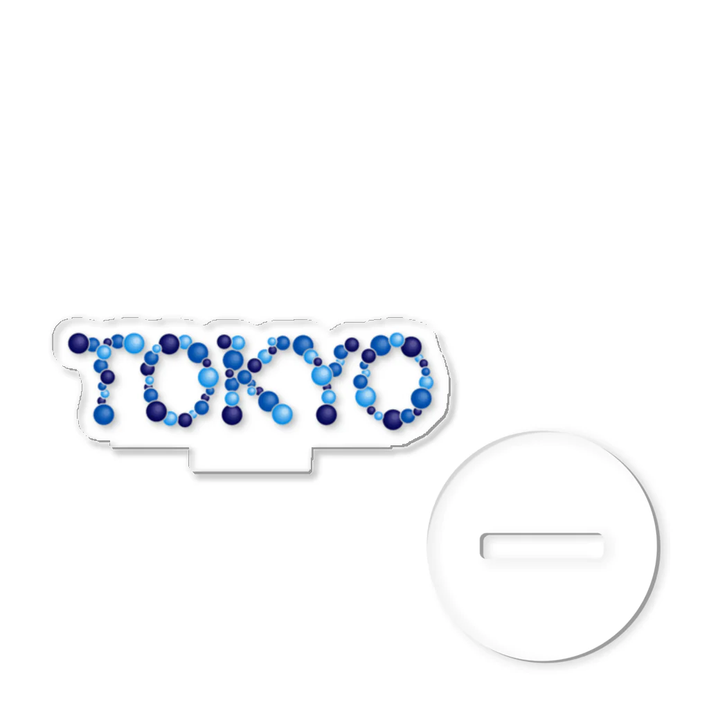 junichi-goodsのバルーン文字「TOKYO」（青色系） アクリルスタンド