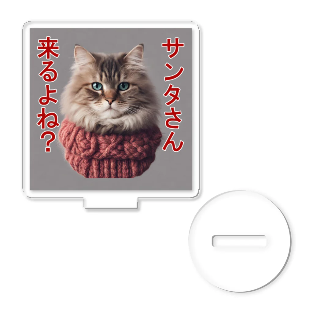 てくのちゃんのサンタを信じてる猫 アクリルスタンド