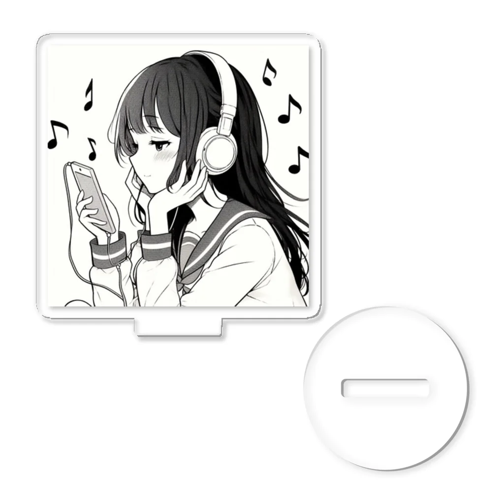 kibou0304の音楽を聴く女の子 Acrylic Stand