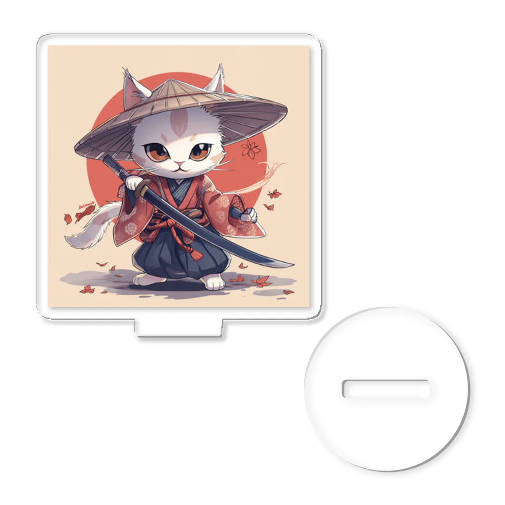 luckycongochanのNeko Samurai Acrylic Stand