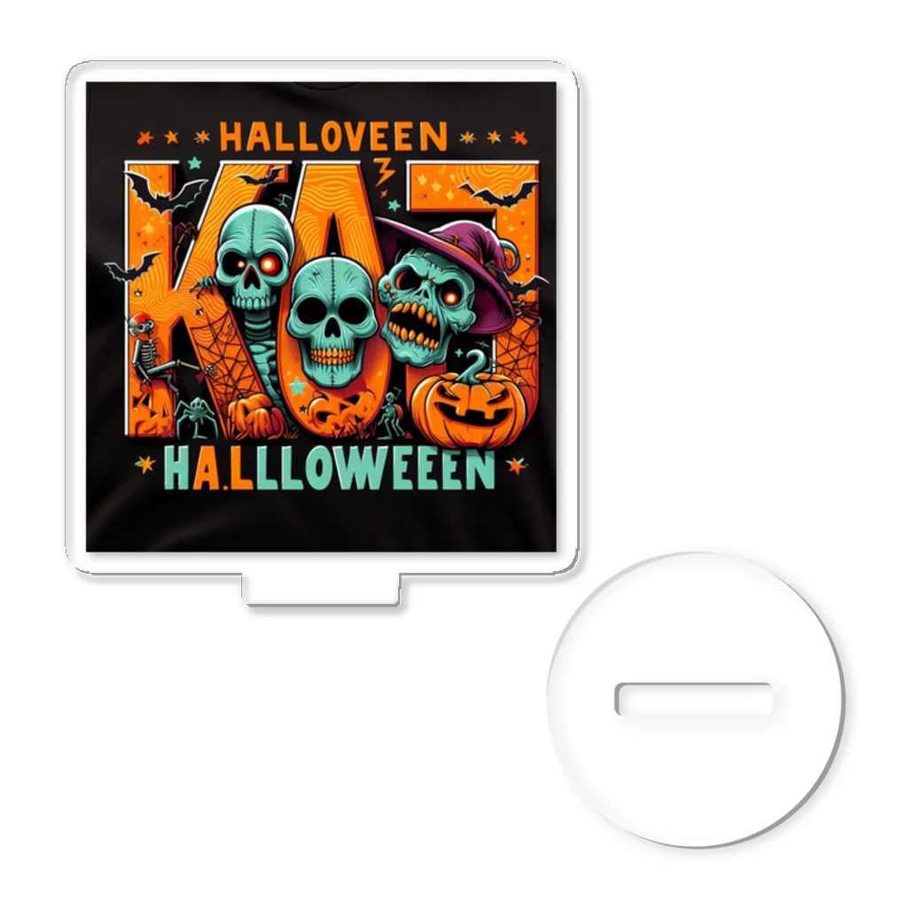 k.a.u.j.7のおしゃれでユニークなハロウィンの風景が広がります Acrylic Stand