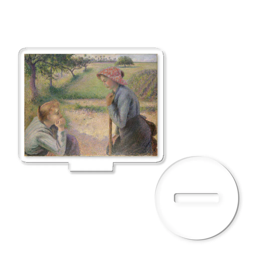 世界美術商店の2人の若い農夫 / Two Young Peasant Women Acrylic Stand