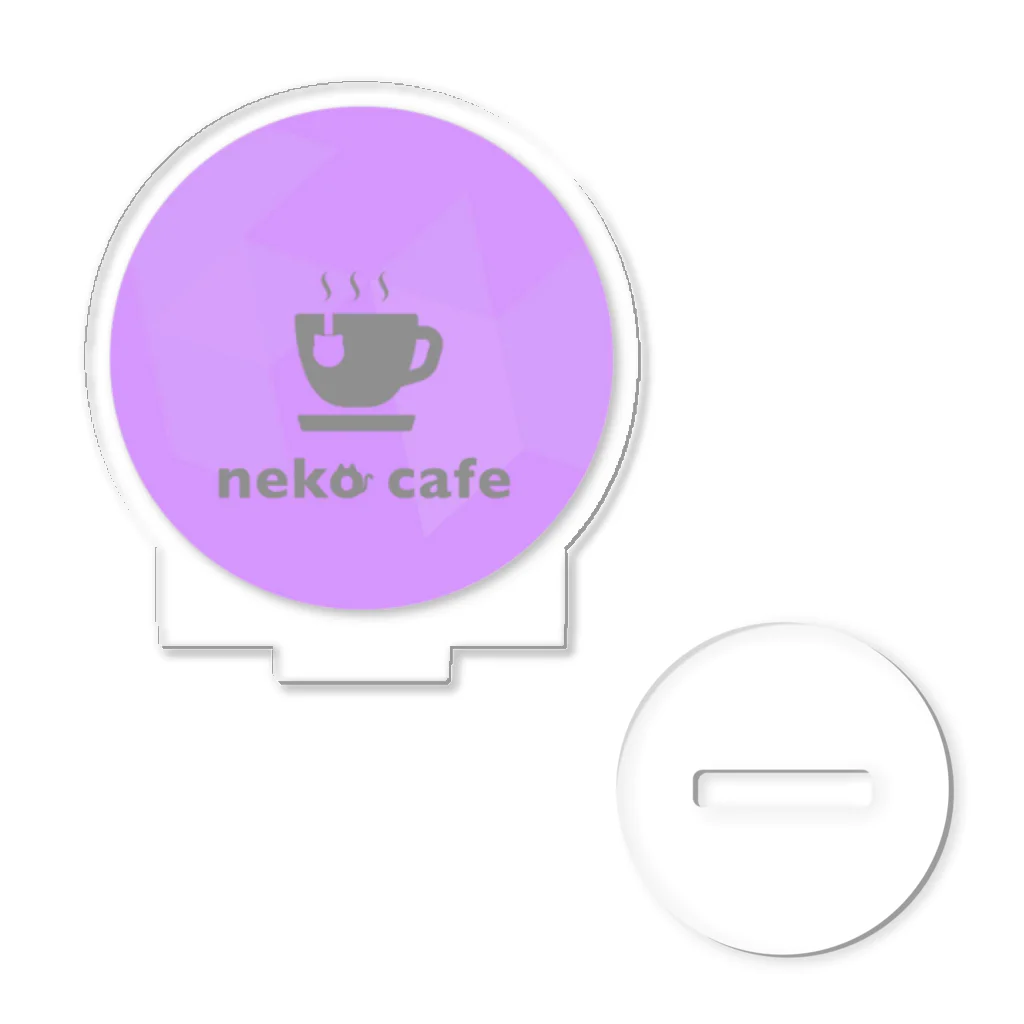 川上牧場のneko cafe（パープル）デザイン以来 アクリルスタンド