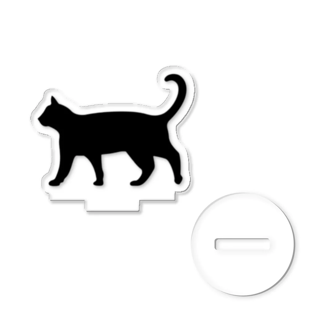 Teatime ティータイムの黒猫は見ていた　ねこ アクリルスタンド