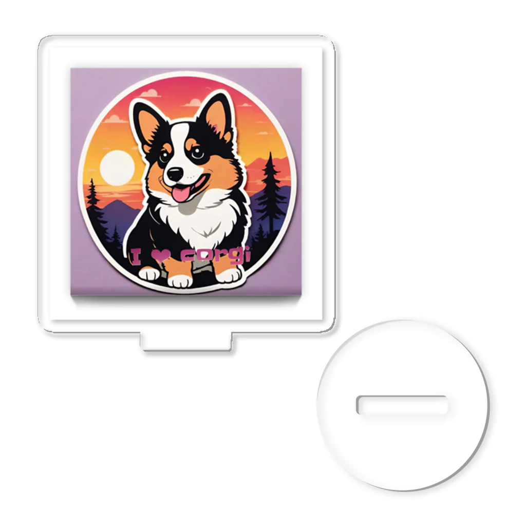 Porte de  bonheur  〜幸せの扉〜のI ❤︎ corgi Acrylic Stand