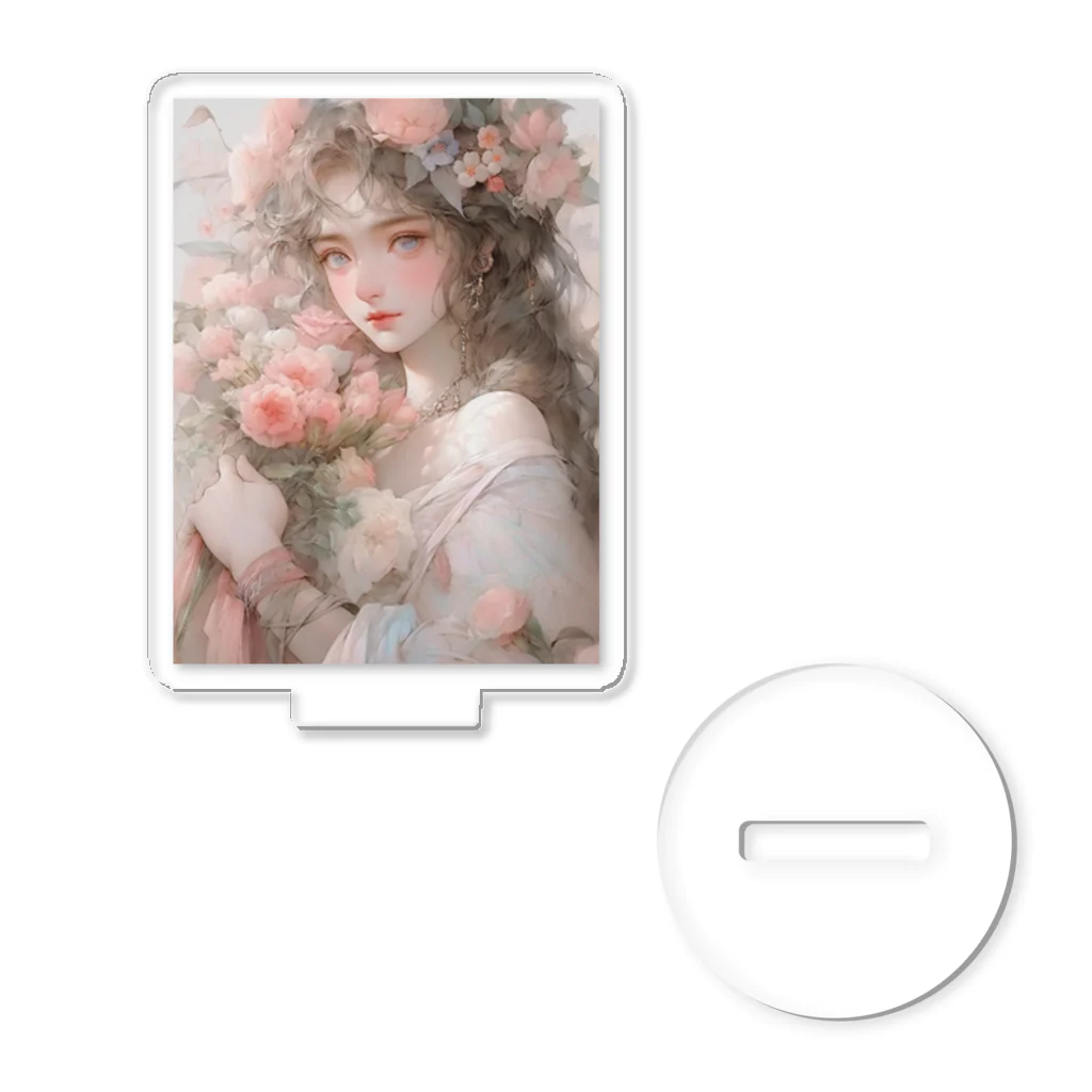 AQUAMETAVERSEのバラの花束と女性　なでしこ1478 Acrylic Stand