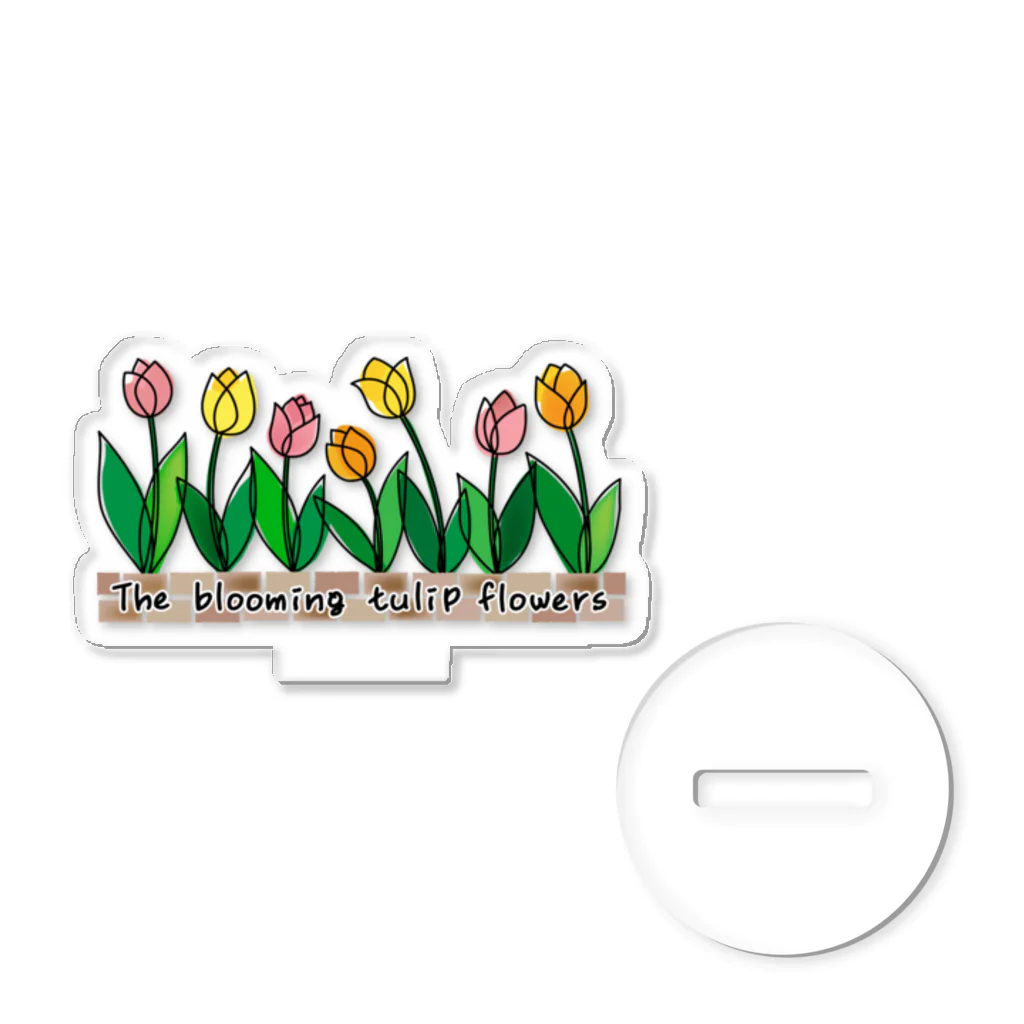 sari'sのThe blooming tulip flowers Acrylic Stand