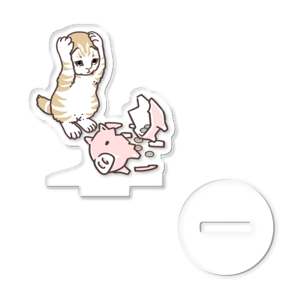 nya-mew（ニャーミュー）のやっちまったニャーちゃん Acrylic Stand