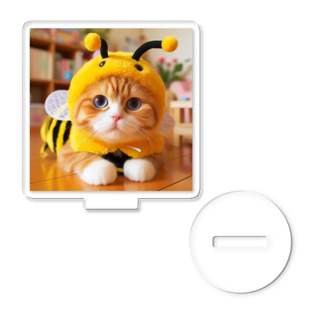 終わらない夢🌈のミツバチ🐝のコスプレをした🐱にゃんこ🐾 アクリルスタンド