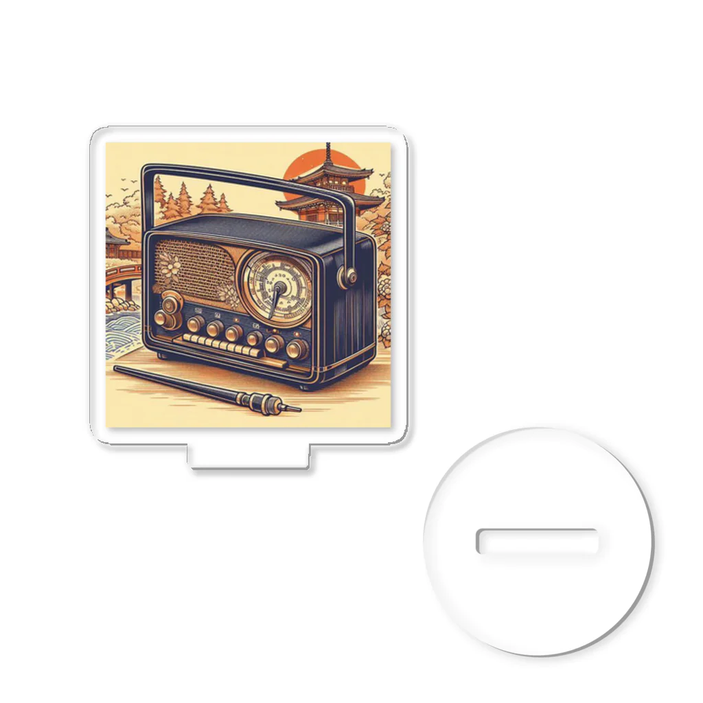 日本の風景 COOL JAPANの日本の風景:昔のラジオ、Japanese scenery: old radio Acrylic Stand