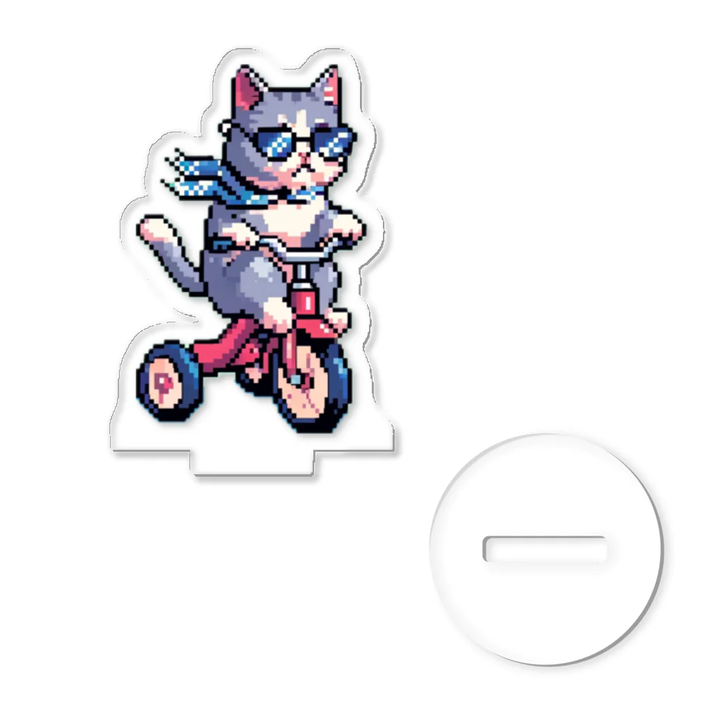 暴走三輪車の暴走三輪車お猫様 Acrylic Stand