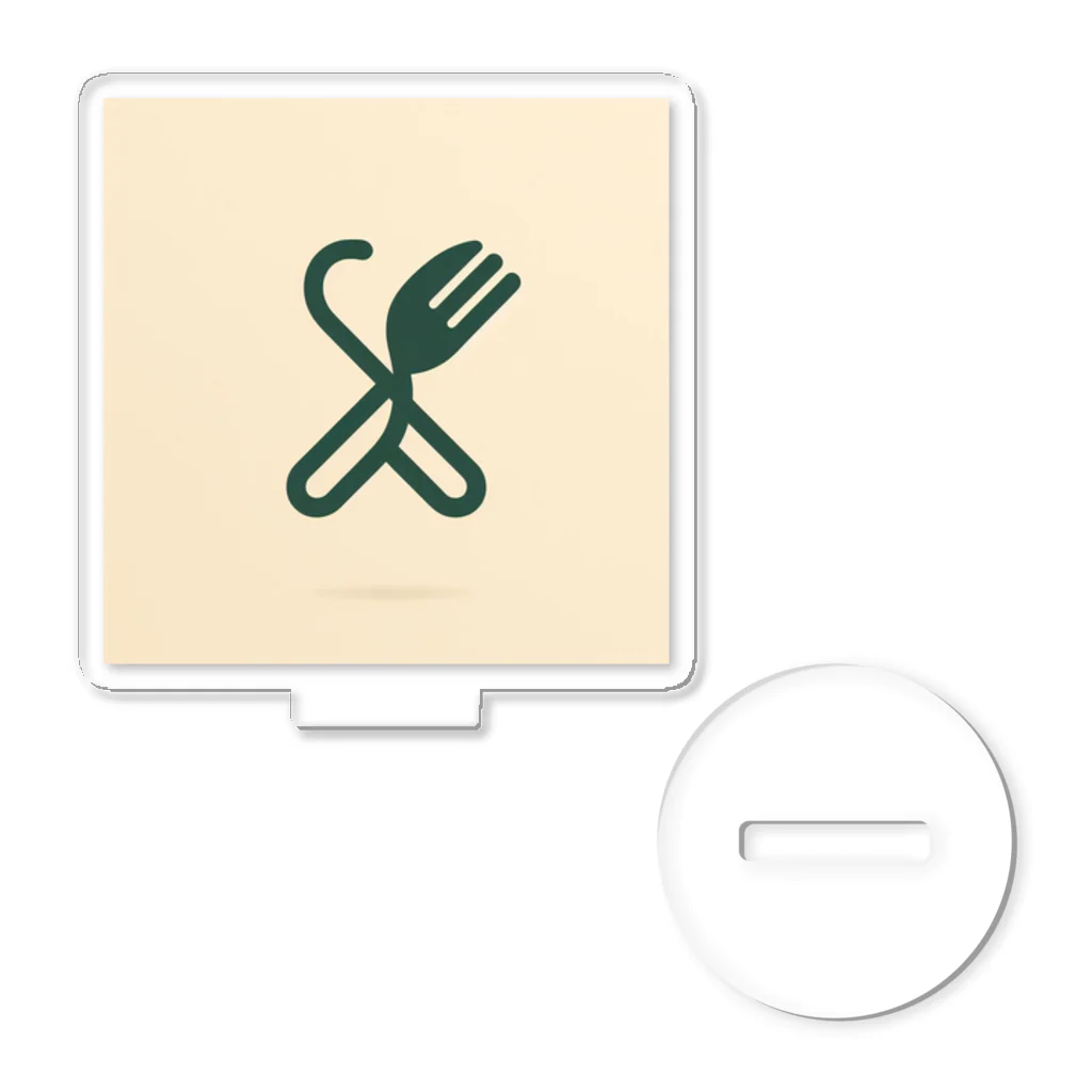 ロゴショップのナイフフォークロゴ2 アクリルスタンド