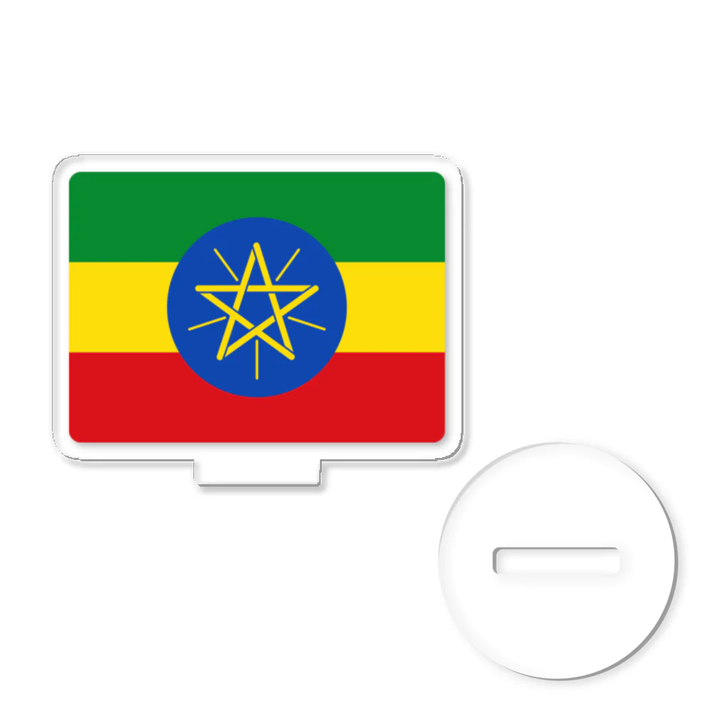 お絵かき屋さんのエチオピアの国旗 アクリルスタンド