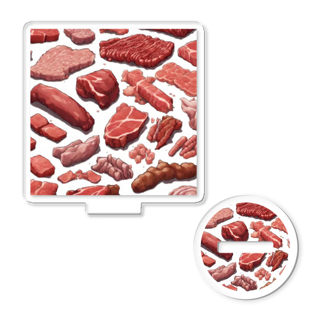 Haluuushopのmeats of meats Acrylic Stand