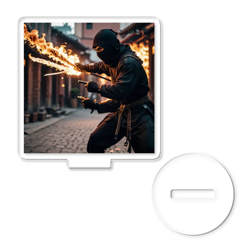 japanese-ideaの火遁を使う忍者 アクリルスタンド