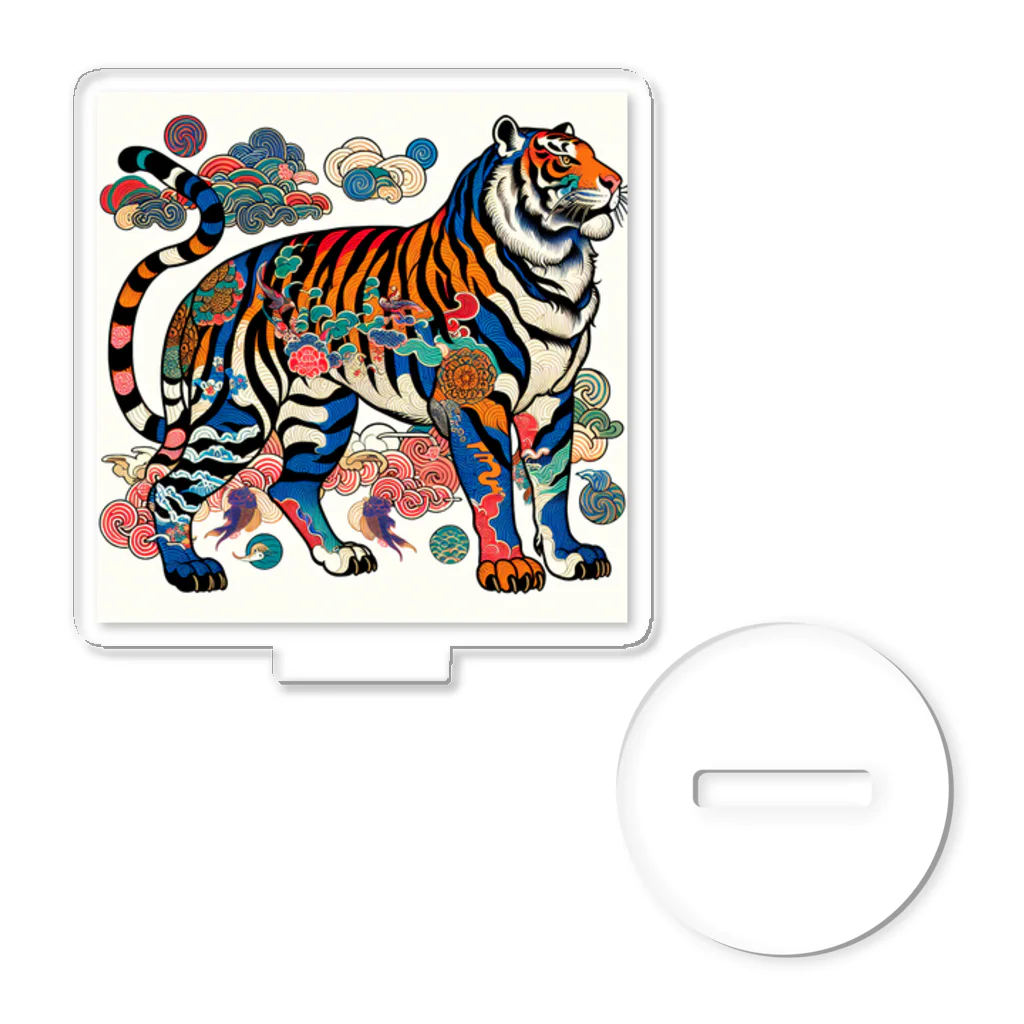 chaochao0701の浮世絵風　虎（威風堂々）"Ukiyo-e Style: Majestic Tiger" "浮世绘风格：威风凛凛的虎" アクリルスタンド