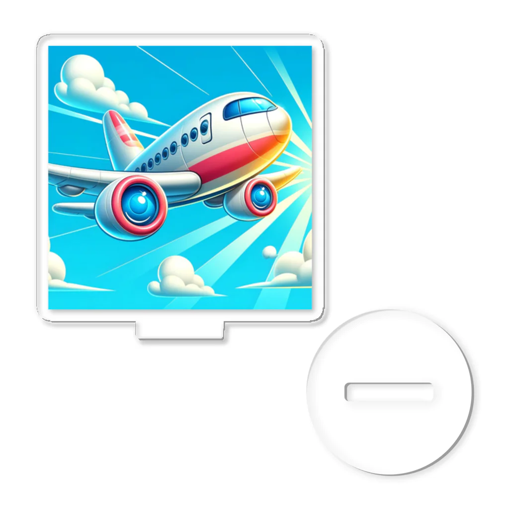 yohiti193の空飛ぶ飛行機のイラスト アクリルスタンド