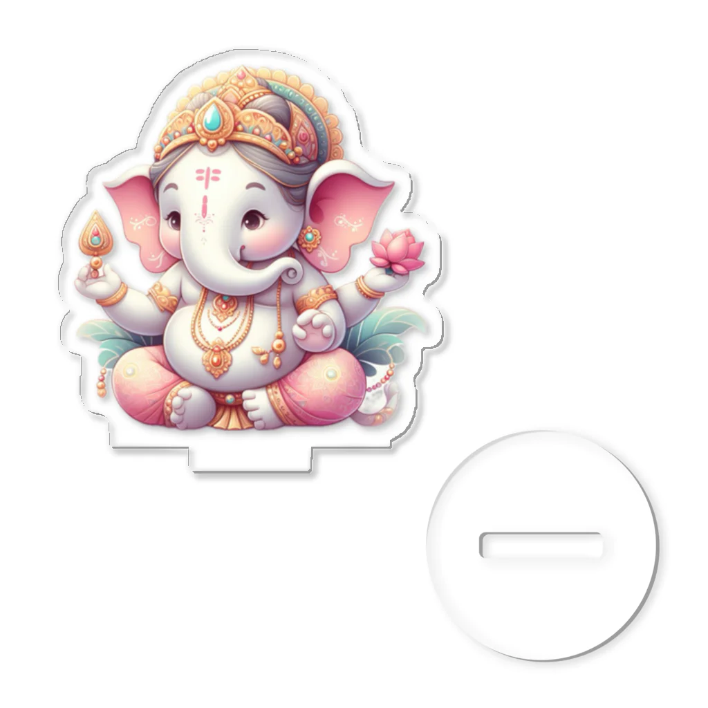 🐘Ganesha Shop🪷のぽってりゆる可愛ガネーシャ アクリルスタンド