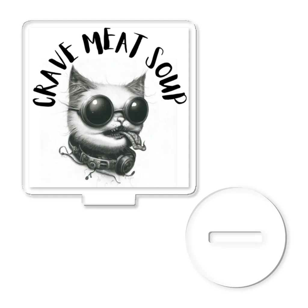 CRAVE MEAT SOUPの#drunk cat Acrylic Stand