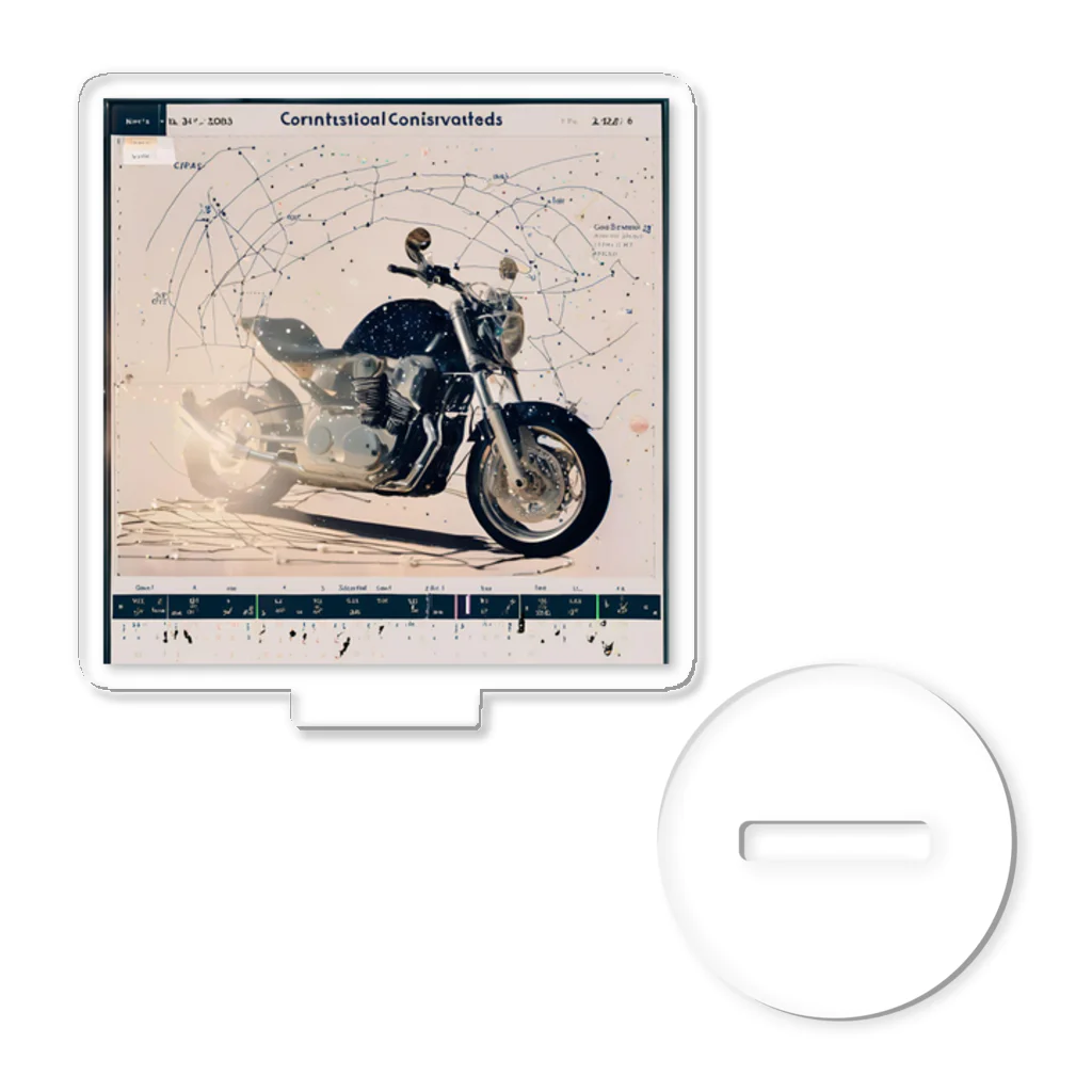 the blue seasonの宇宙と融合するオートバイ：星座とメカニズムの美 アクリルスタンド
