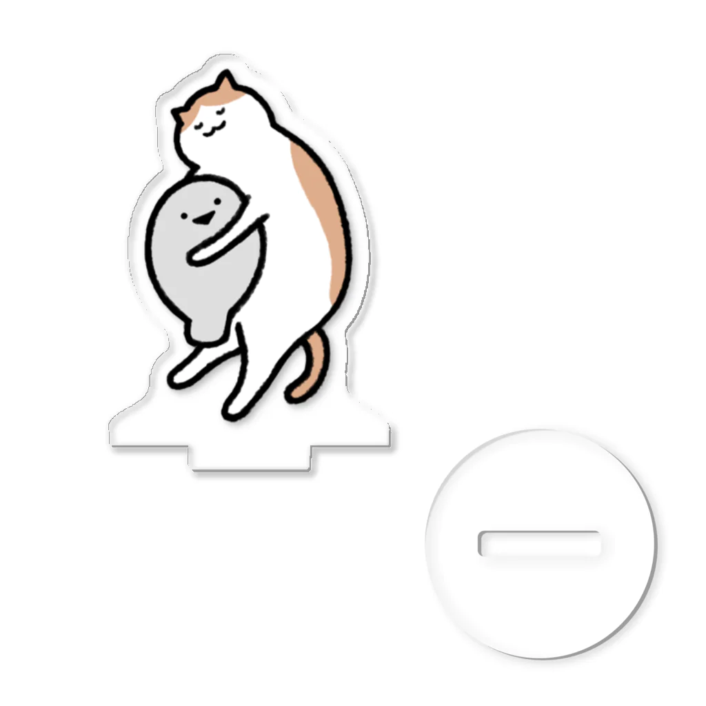 サカバンバスピスのいる生活の猫と眠るサカバンバスピス Acrylic Stand