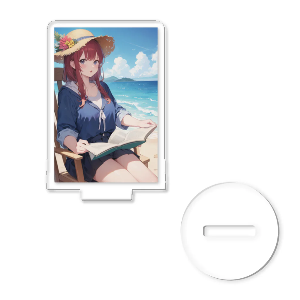 A.Mの夏の海で読書 Acrylic Stand