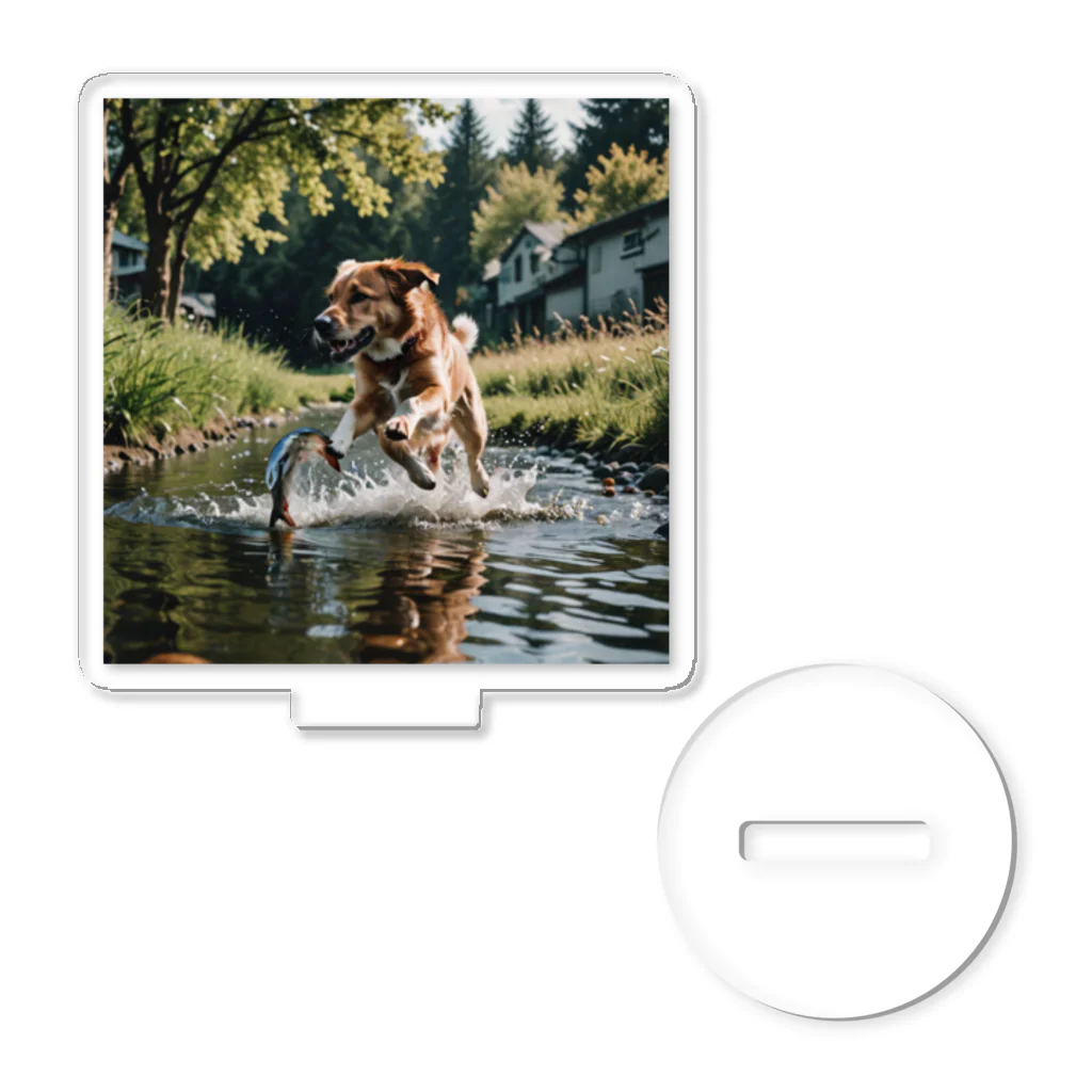 kokin0の水辺を走る犬 dog runnning on the water Acrylic Stand