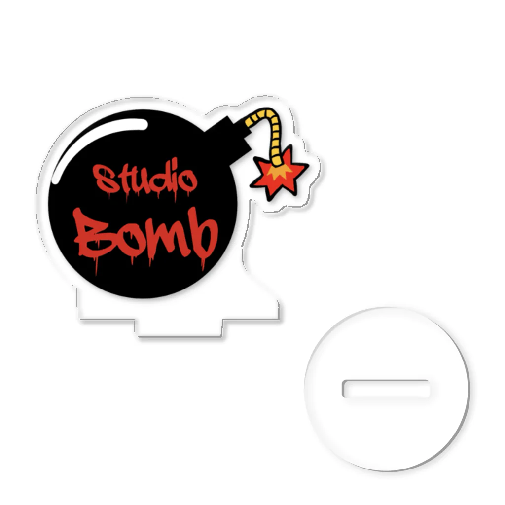 studio  bombのstudiobombロゴ アクリルスタンド