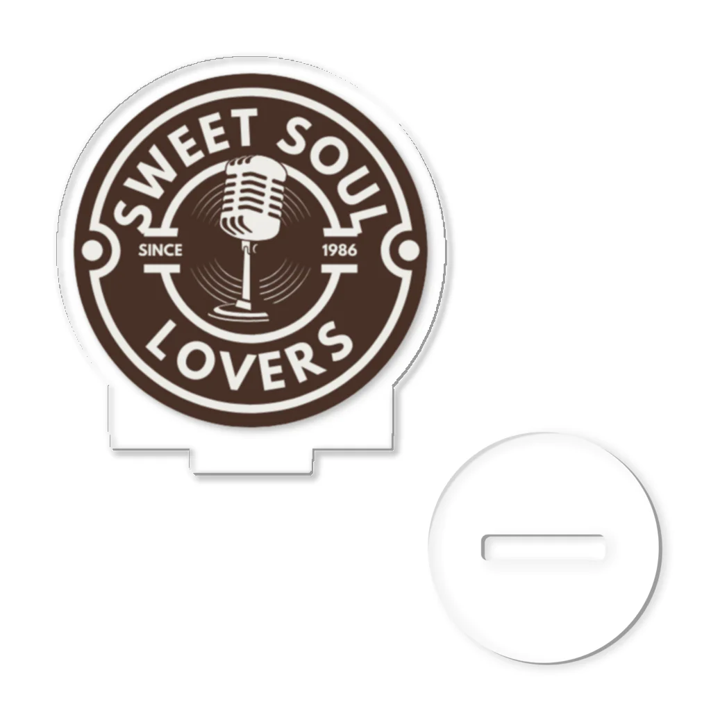 soul_mateのSweet Soul Lovers★クラシックマイク（ブラウン） Acrylic Stand