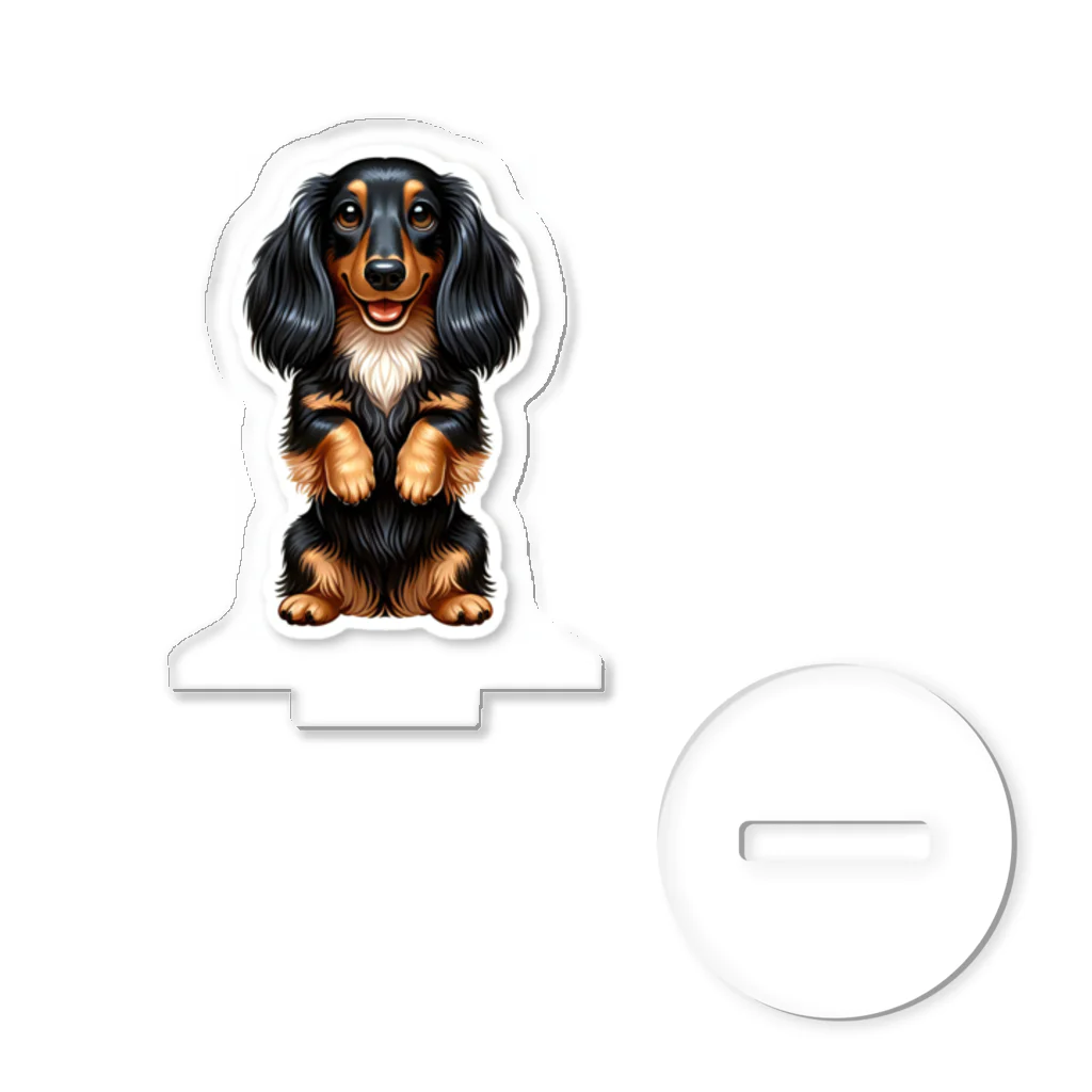 COCO SHOPの長毛ダックスフンド（ちんちんポーズ） Acrylic Stand