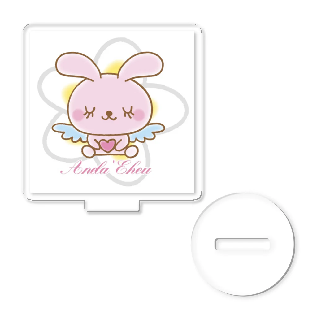 Anela’Eheuの天使のうさぎハピバニちゃん アクリルスタンド