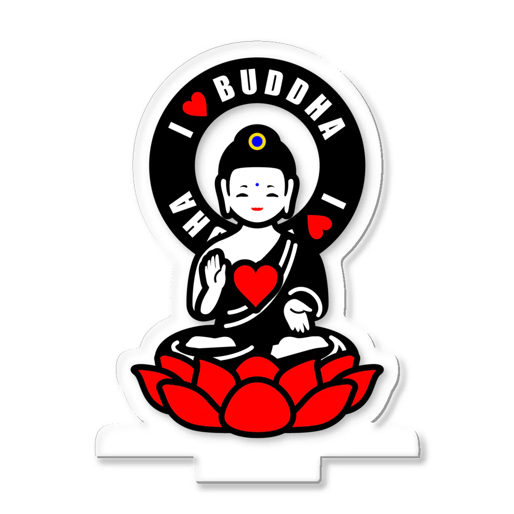 くねくね道のI ♡ BUDDHA Acrylic Stand