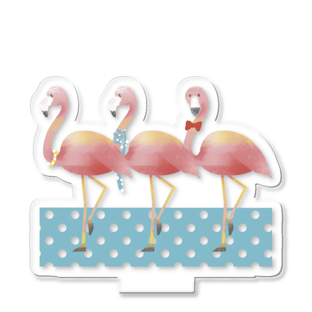 KUMANUMAのDress up flamingos! Acrylic Stand