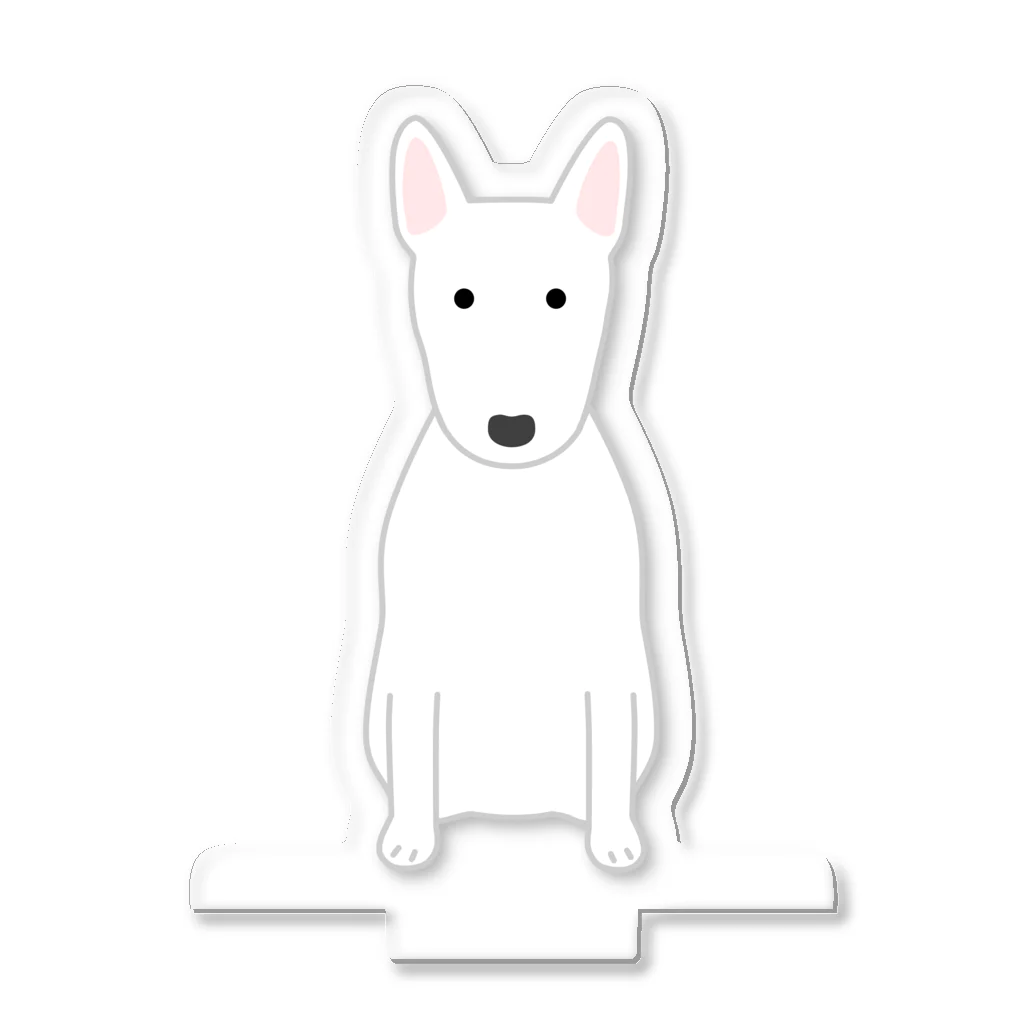 ゆいたっく／犬イラストのミニチュアブルテリア アクリルスタンド