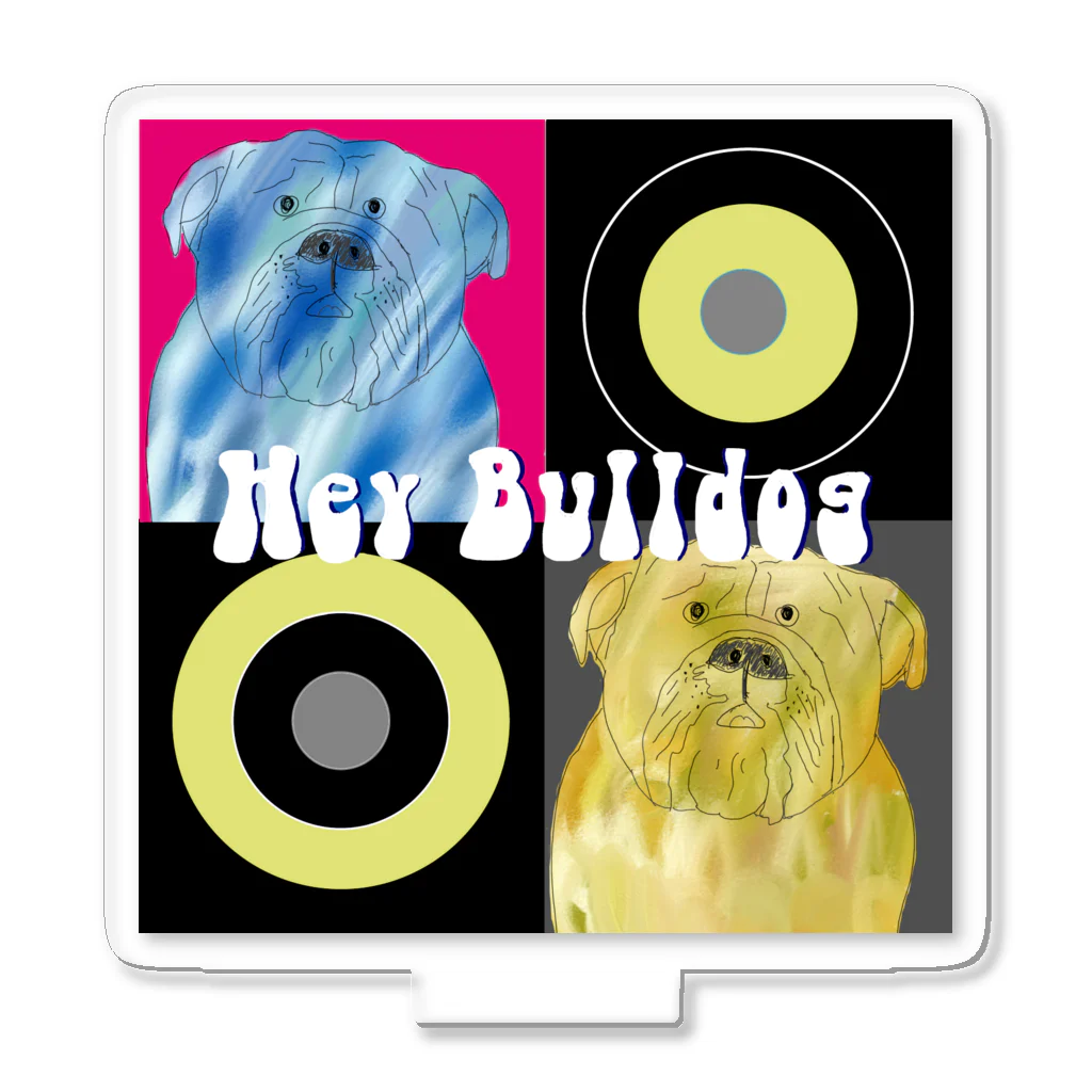 LOCO&HAREのHey bulldog Acrylic Stand