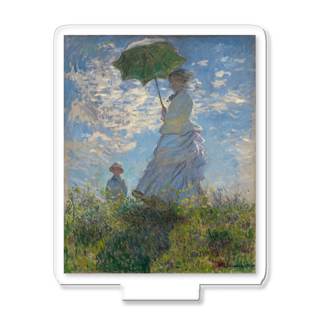 世界美術商店の散歩、日傘をさす女性 / Woman with a Parasol - Madame Monet and Her Son Acrylic Stand