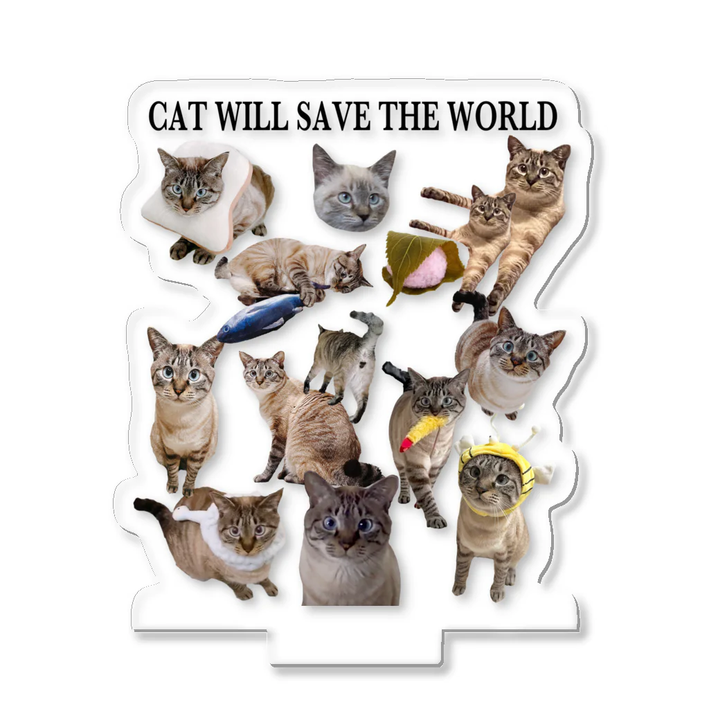 ポンコツ商会のCAT WILL SAVE THE WORLD アクリルスタンド