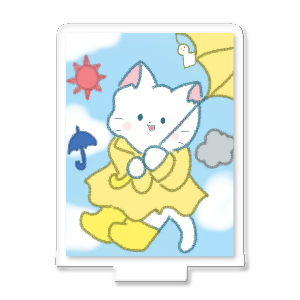 なくも/イラストレーターの気象予報ねこちゃん アクリルスタンド