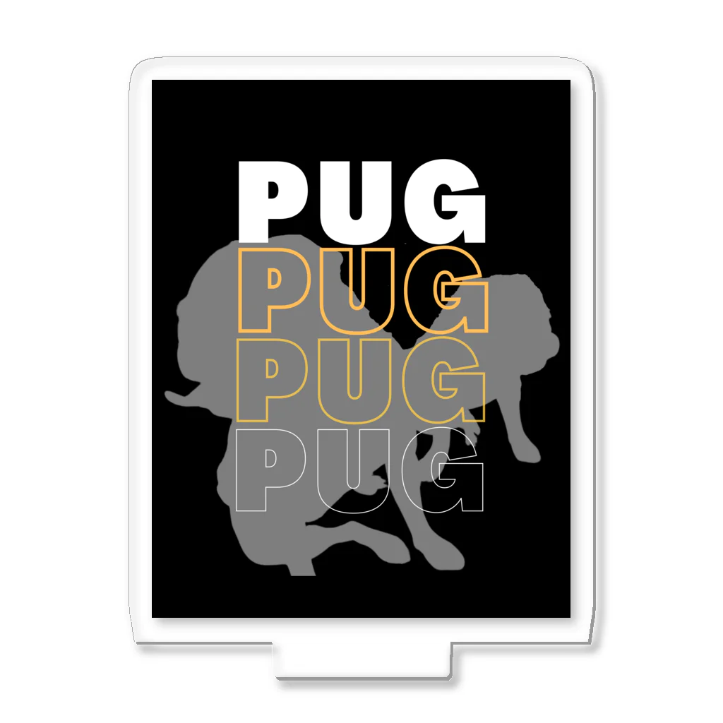 INULAVITAのPug silhouette Acrylic Stand