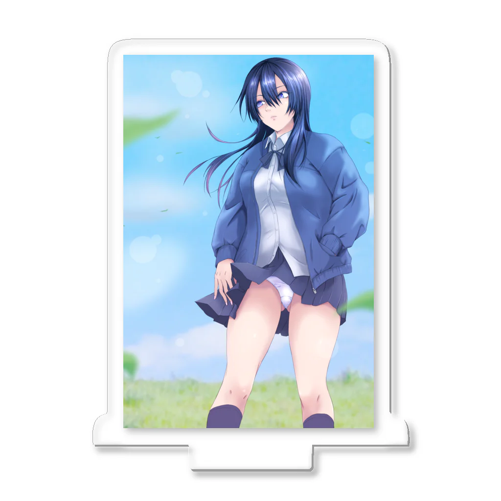 風チラ女子高生 風チラJK / hattyake7のアクリルスタンド通販 ∞ SUZURI（スズリ）