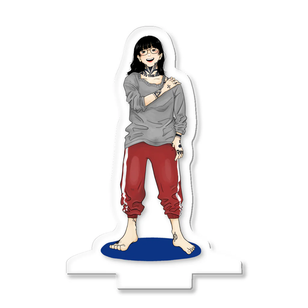 おもち食べ放題○2023年8月公演の栗山小鳥　赤を張って、ブルー Acrylic Stand