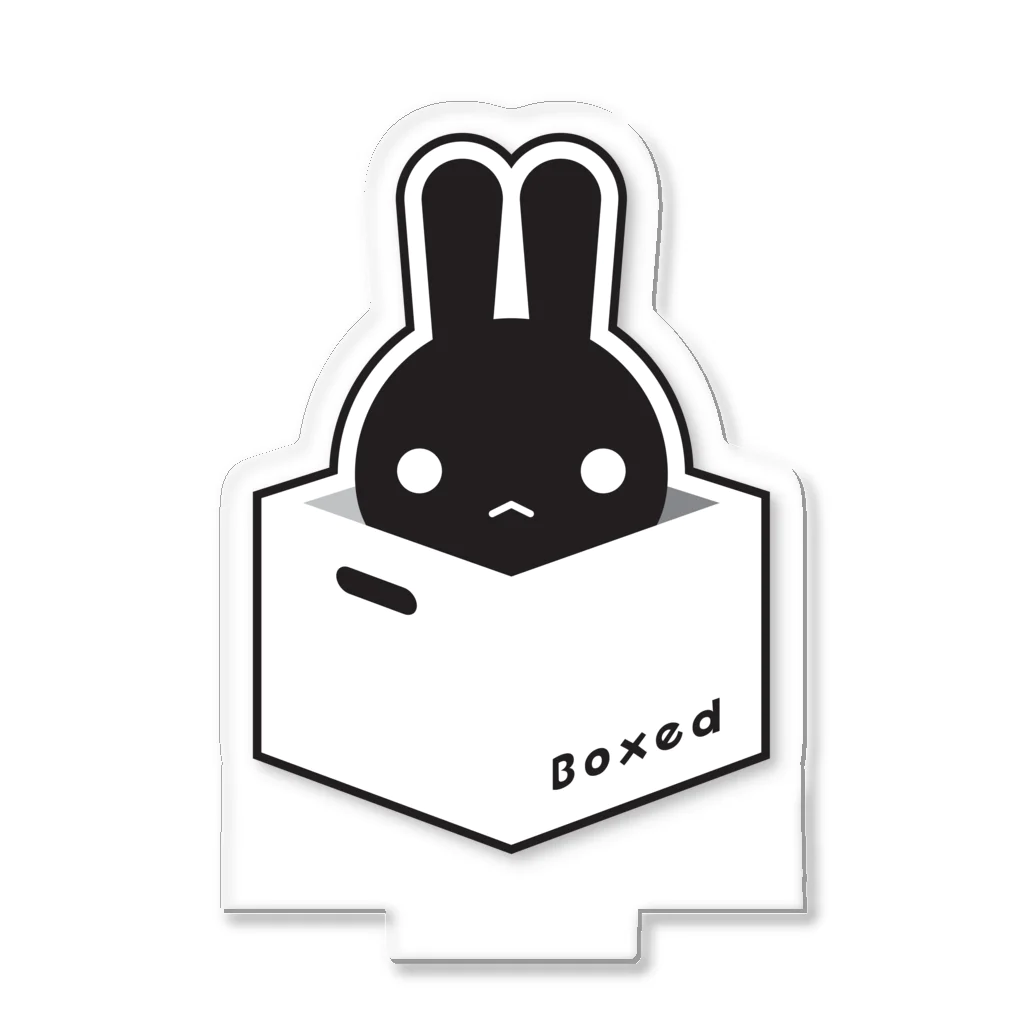 ツギハギ ニクの【Boxed * Rabbit】黒Ver Acrylic Stand