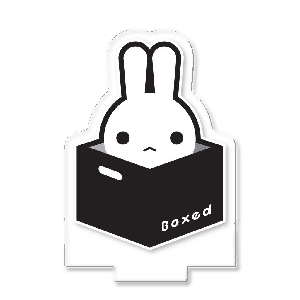 ツギハギ ニクの【Boxed * Rabbit】白Ver Acrylic Stand