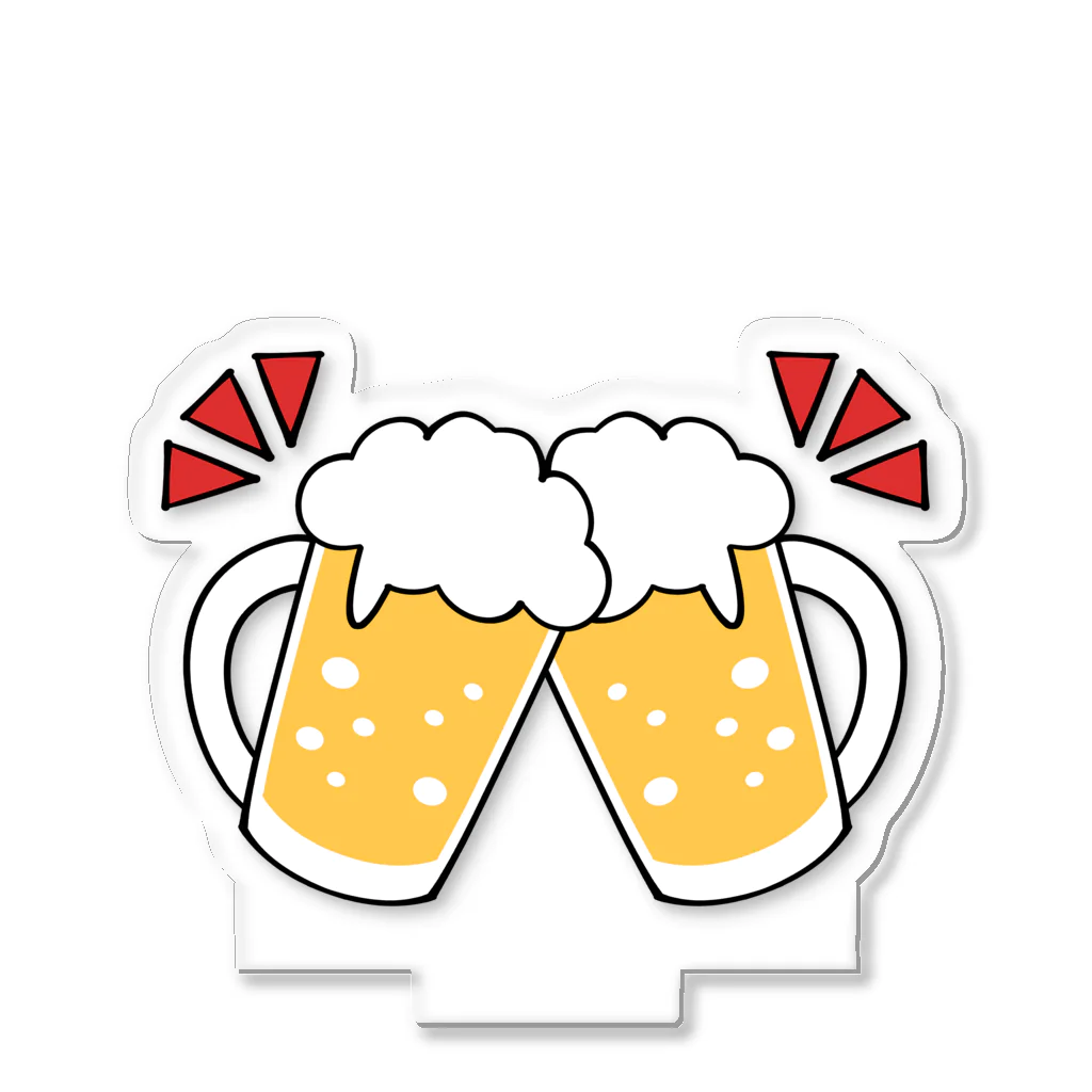 ゆちのへやのビールジョッキで乾杯！イラスト Acrylic Stand