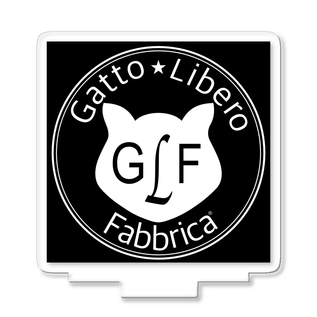 GattoLibero_FabbricaのGattoLiber Fabbricaマルロゴ Acrylic Stand