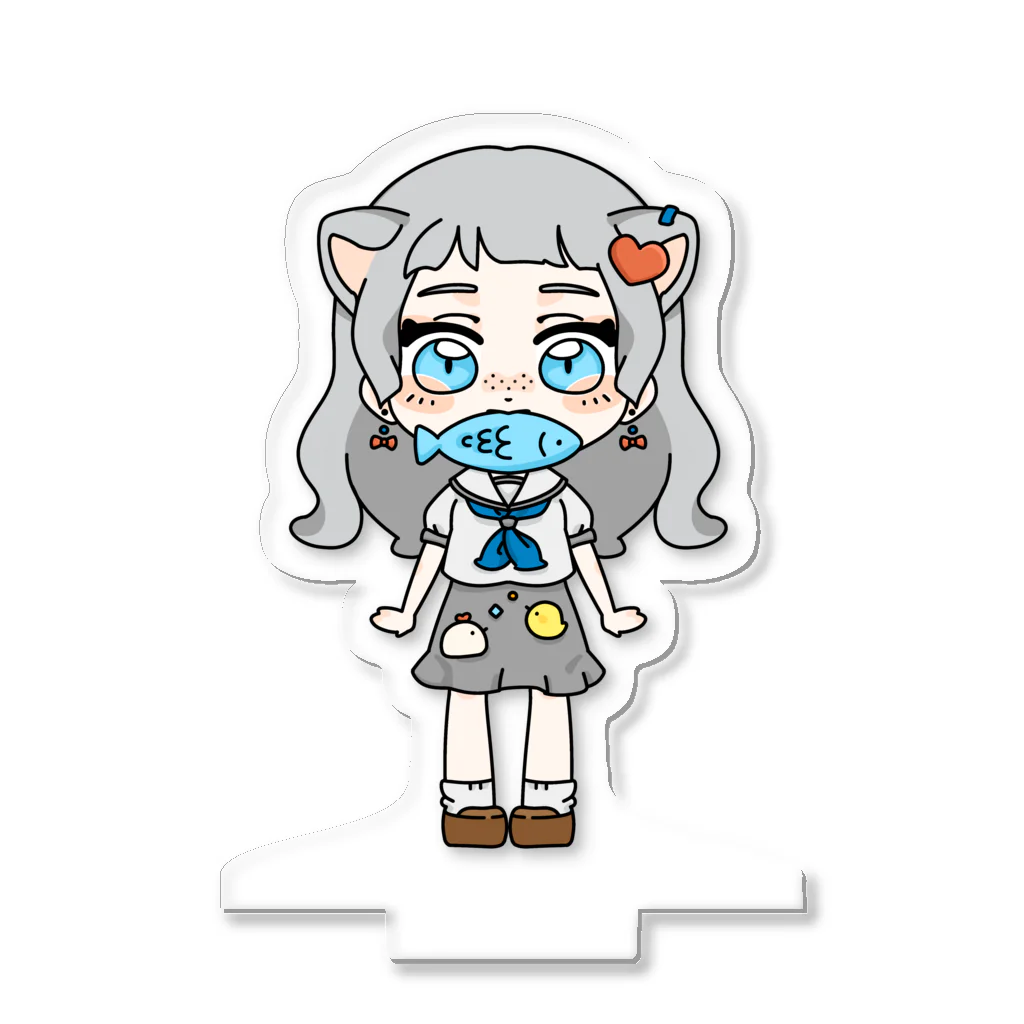 シャケのおみせやさん🐤🐟のちいさな銀シャケ Acrylic Stand