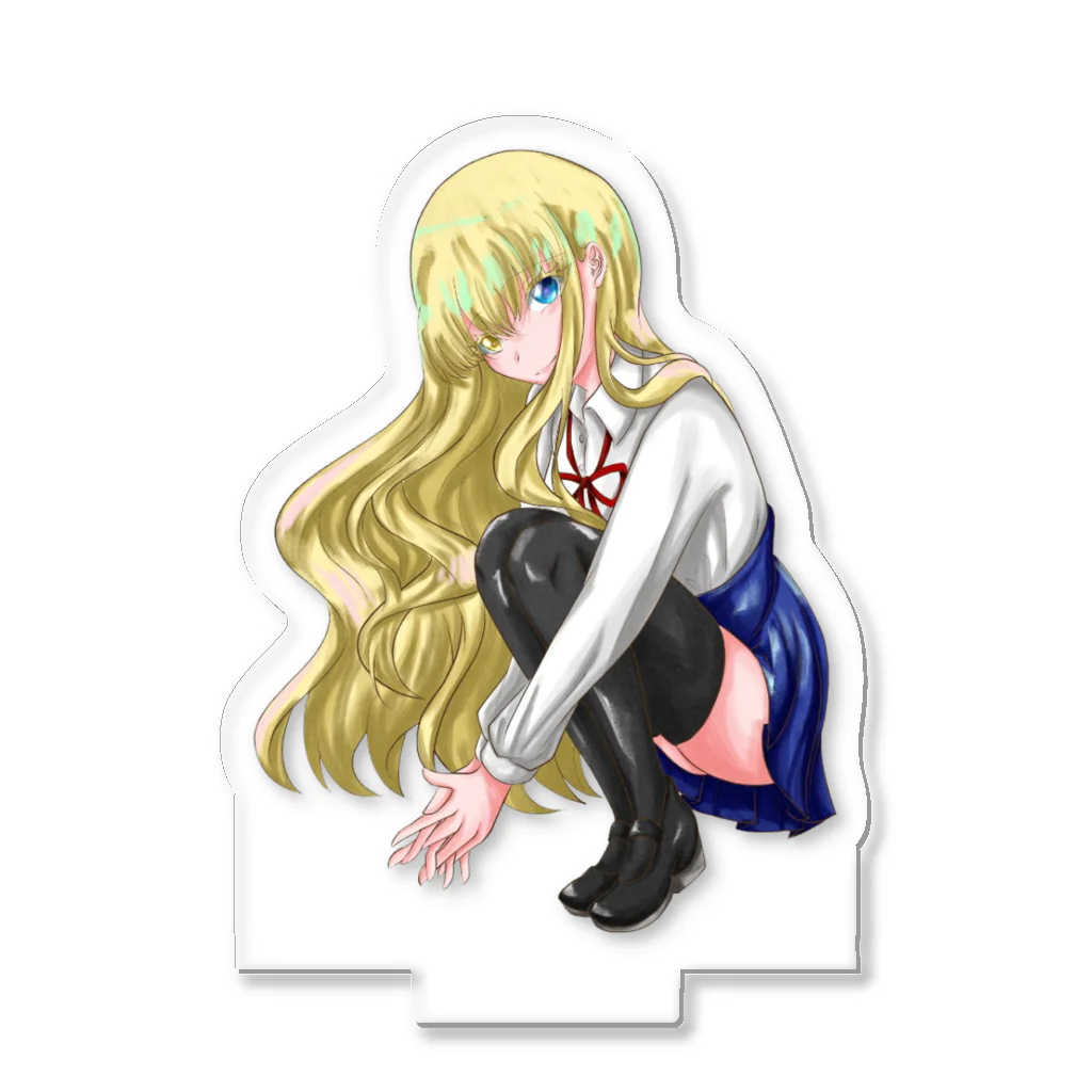 さざなみの庭店の杏杜 しゃがみシリーズ Acrylic Stand