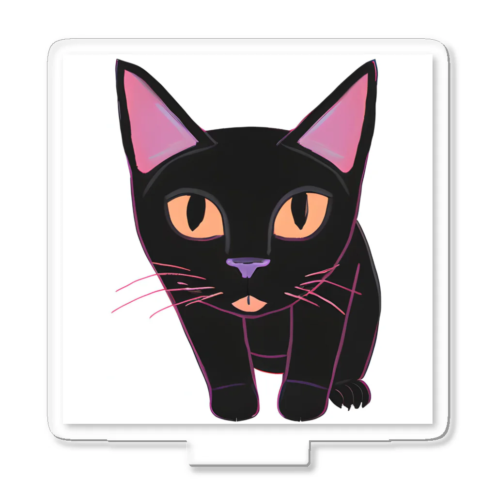 gatto solitario(物寂しげな猫)の黒猫 Acrylic Stand